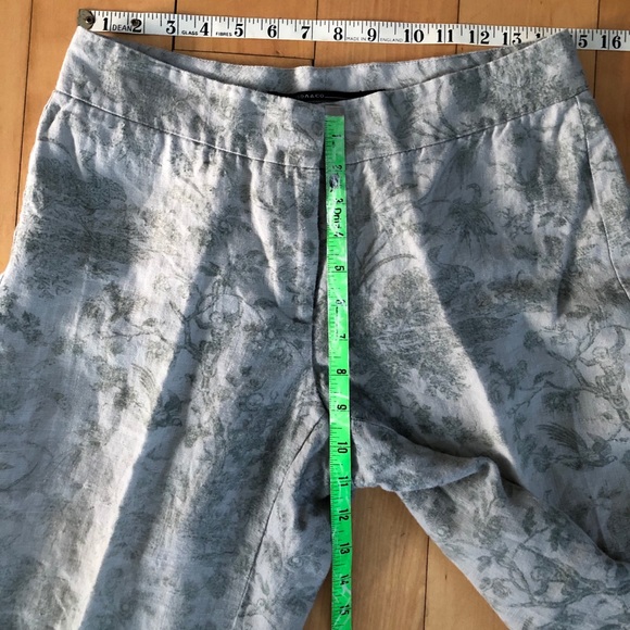 Isda & Co Linen Cropped Pants Sage Green Size 8 - Picture 8 of 8